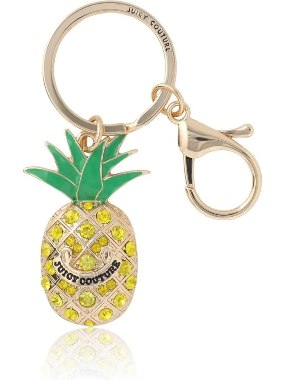 Chic Keychain Charms with Crystals & Faux Pearls | Stylish Gold-Tone Accessories